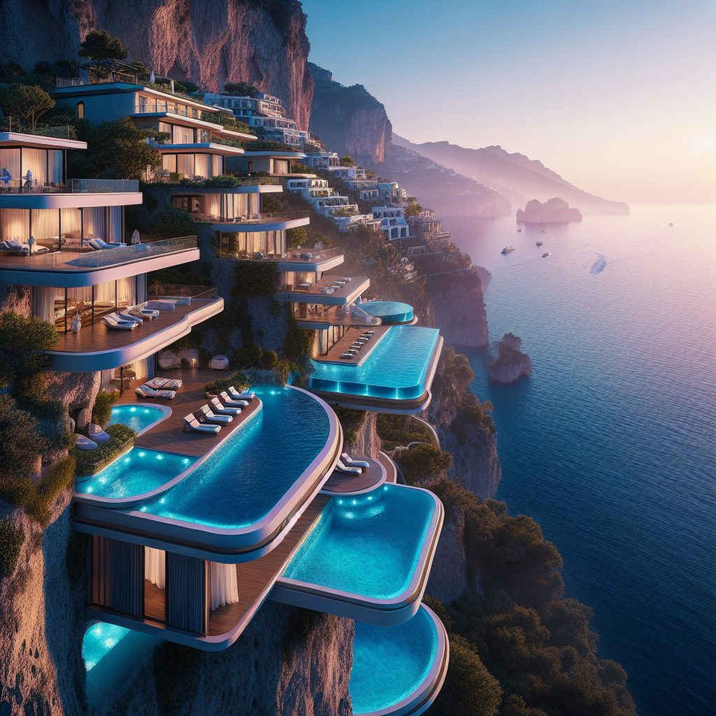 Amalfi Coast Supreme Elite Villas With Infinity Pool Cliffside Sea Panorama