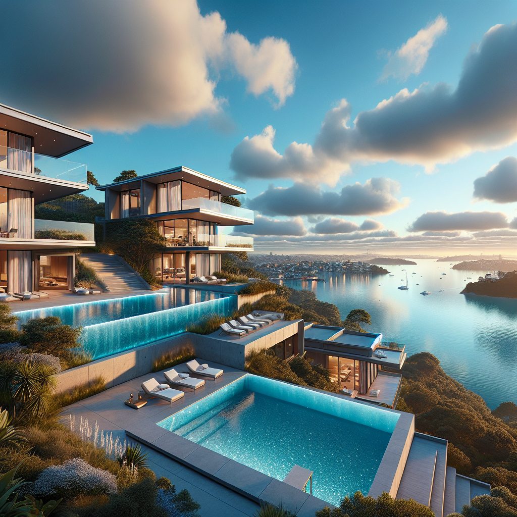 Auckland Supreme Elite Villas With Infinity Pool Harbour Panorama