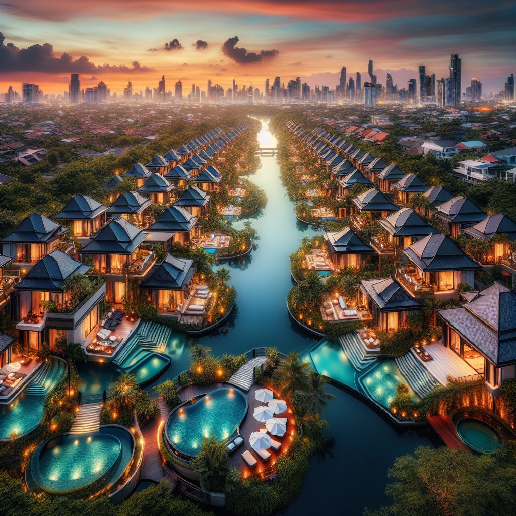 Bangkok Supreme Elite Villas With Infinity Pool Skyline River Views