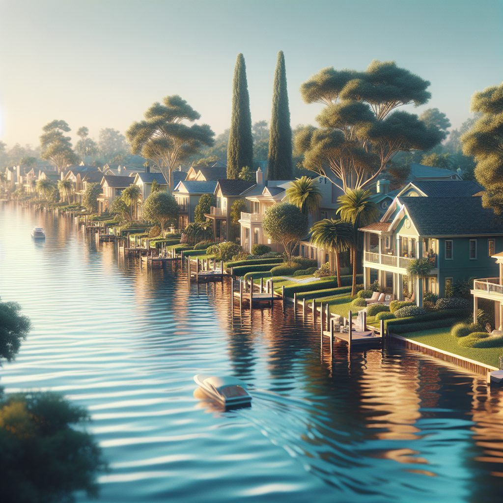 Bayfront Calm Living Homes with Gentle Water Movement