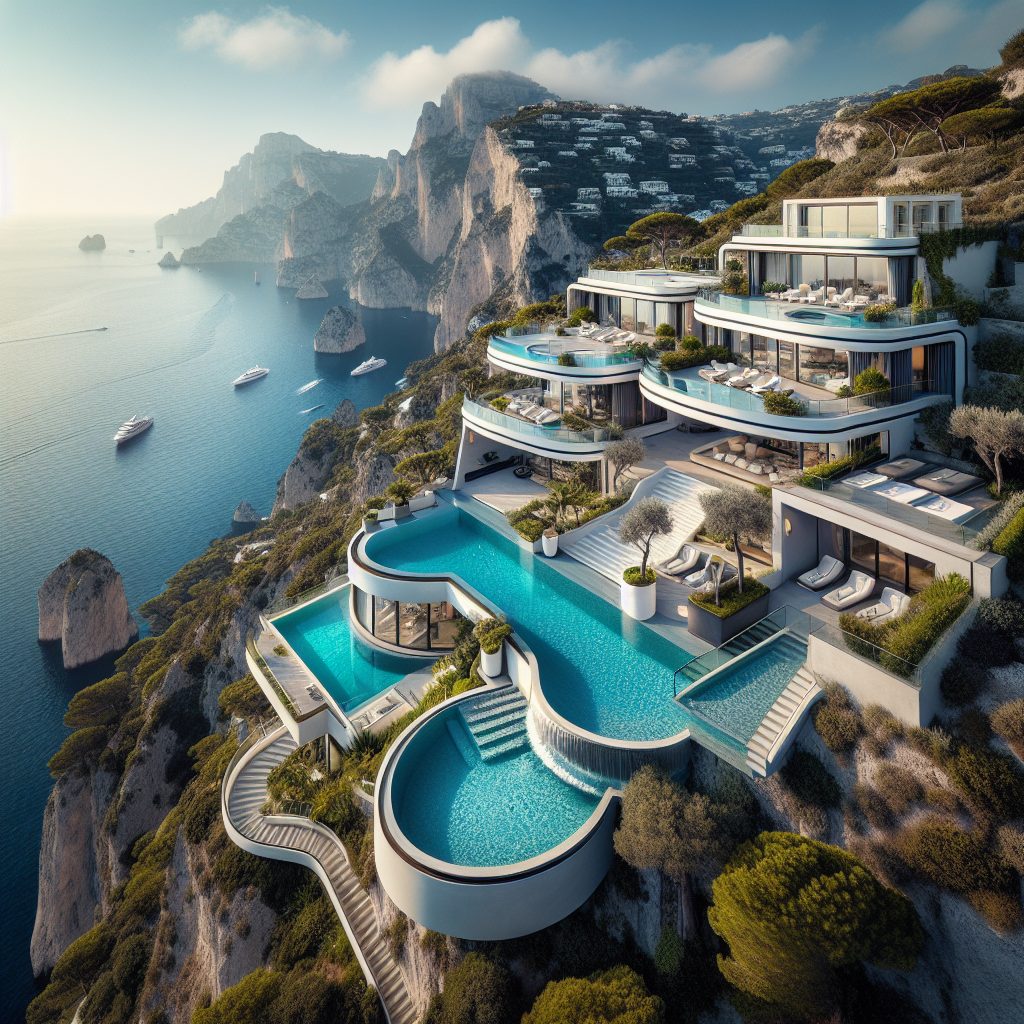 Capri Supreme Elite Villas With Infinity Pool Mediterranean Cliff Views