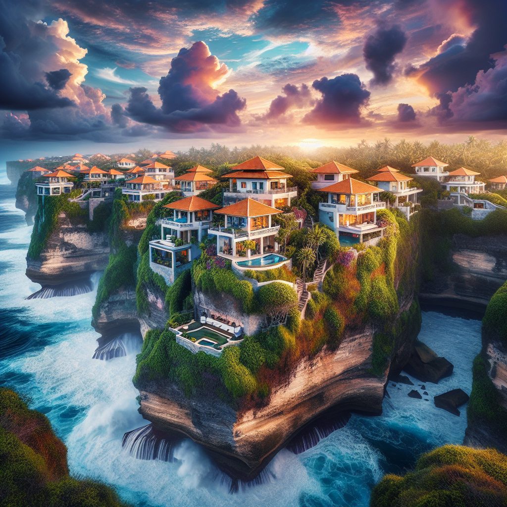 Coastal Ridge Villas Positioned Above Ocean Cliffs