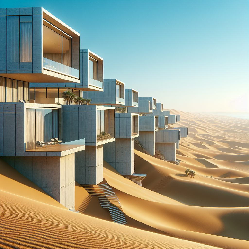 Desert Edge Residences Facing Vast Sand Landscapes