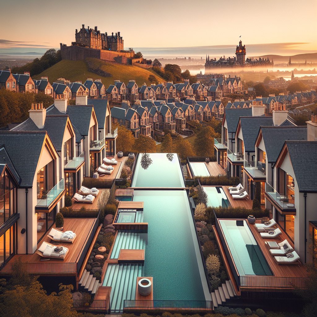 Edinburgh Supreme Elite Villas With Infinity Pool Castle Skyline Views