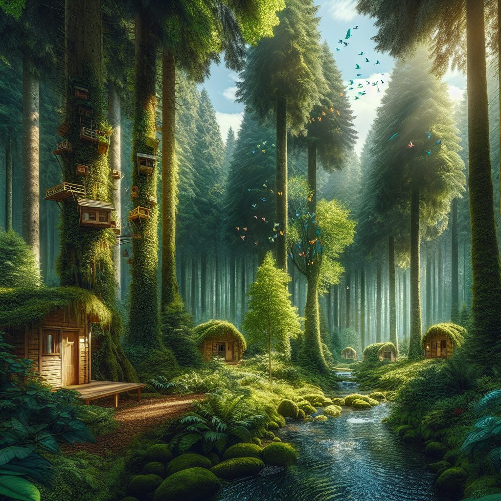 Forest Opening Retreat Spaces Offering Natural Privacy