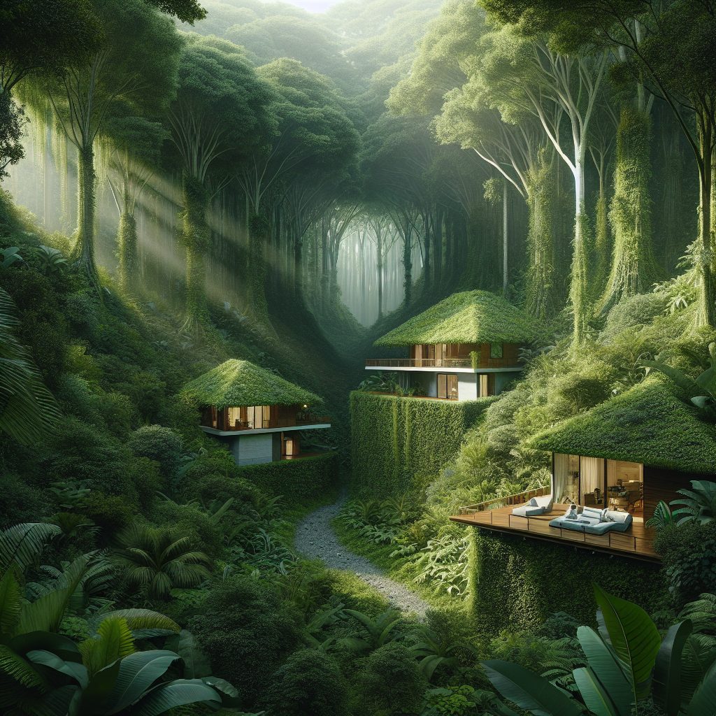 Green Wilderness Homes Hidden Within Untouched Natural Surroundings