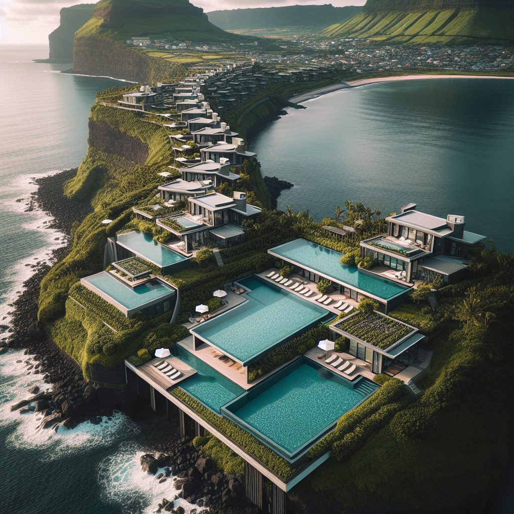 Jeju Supreme Elite Villas With Infinity Pool Volcanic Cliff Panorama