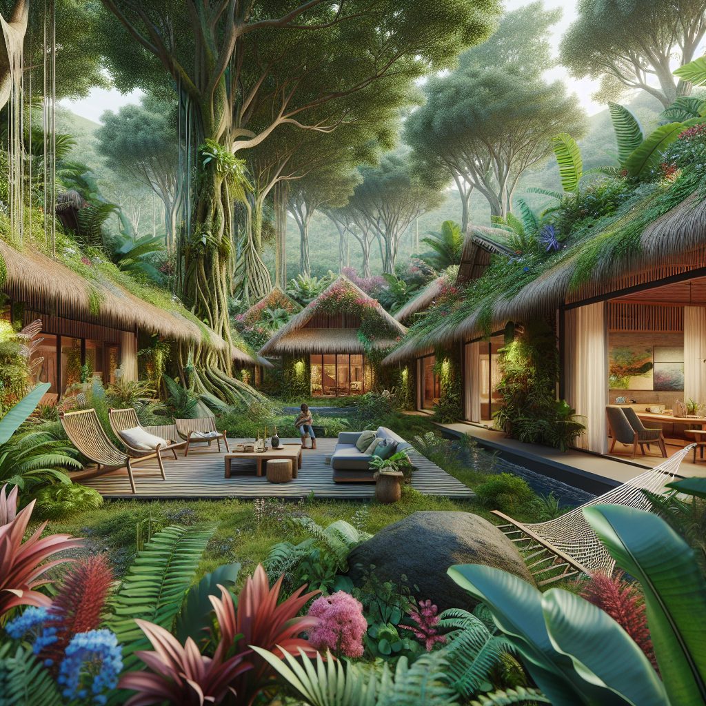 Jungle Border Living Spaces Cooled by Natural Breeze