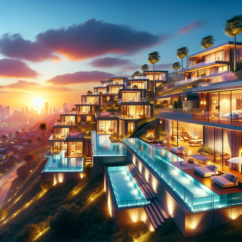Los Angeles Supreme Elite Villas With Infinity Pool Sunset Hillside Retreat