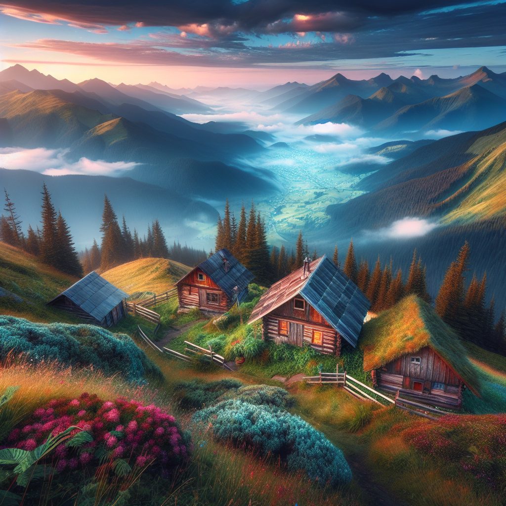 Mountain Peak Retreat Cabins Positioned Above Valley Views