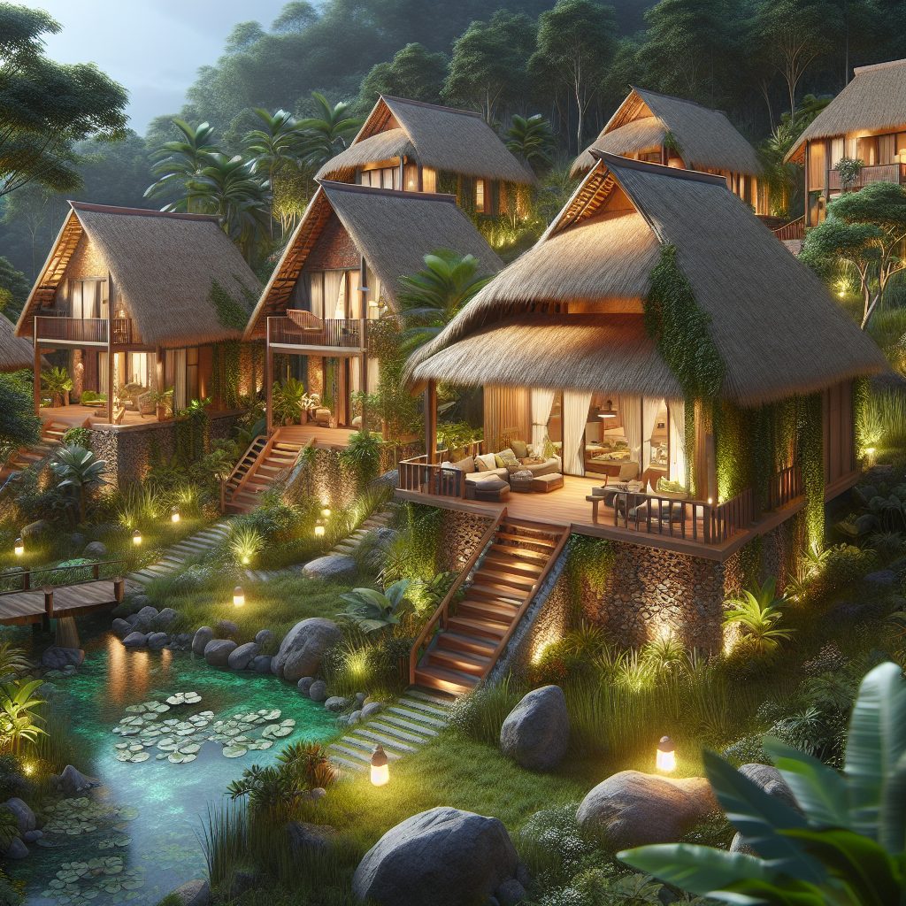 Natural Texture Villas Built Using Earth Inspired Materials