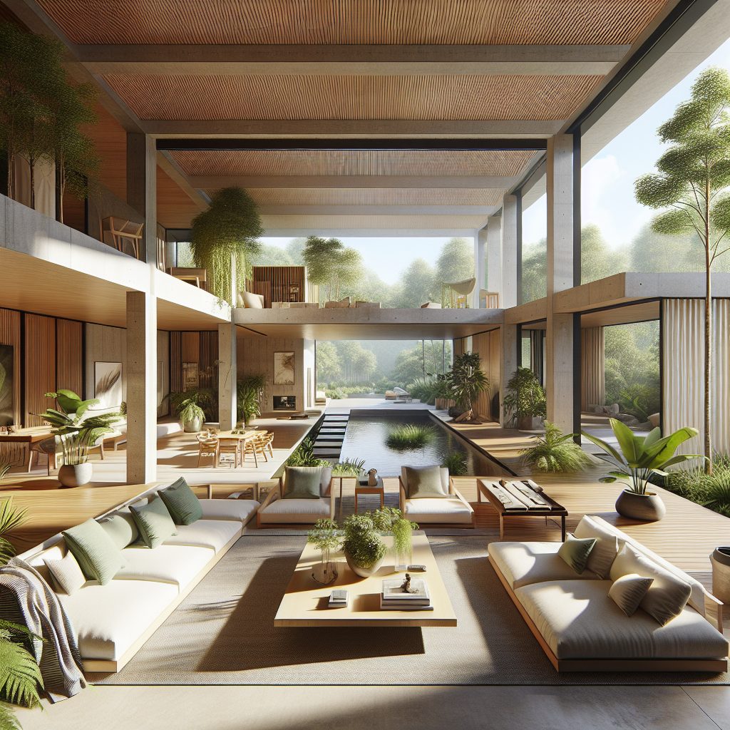 Open Flow Retreat Homes with Spacious Natural Interiors