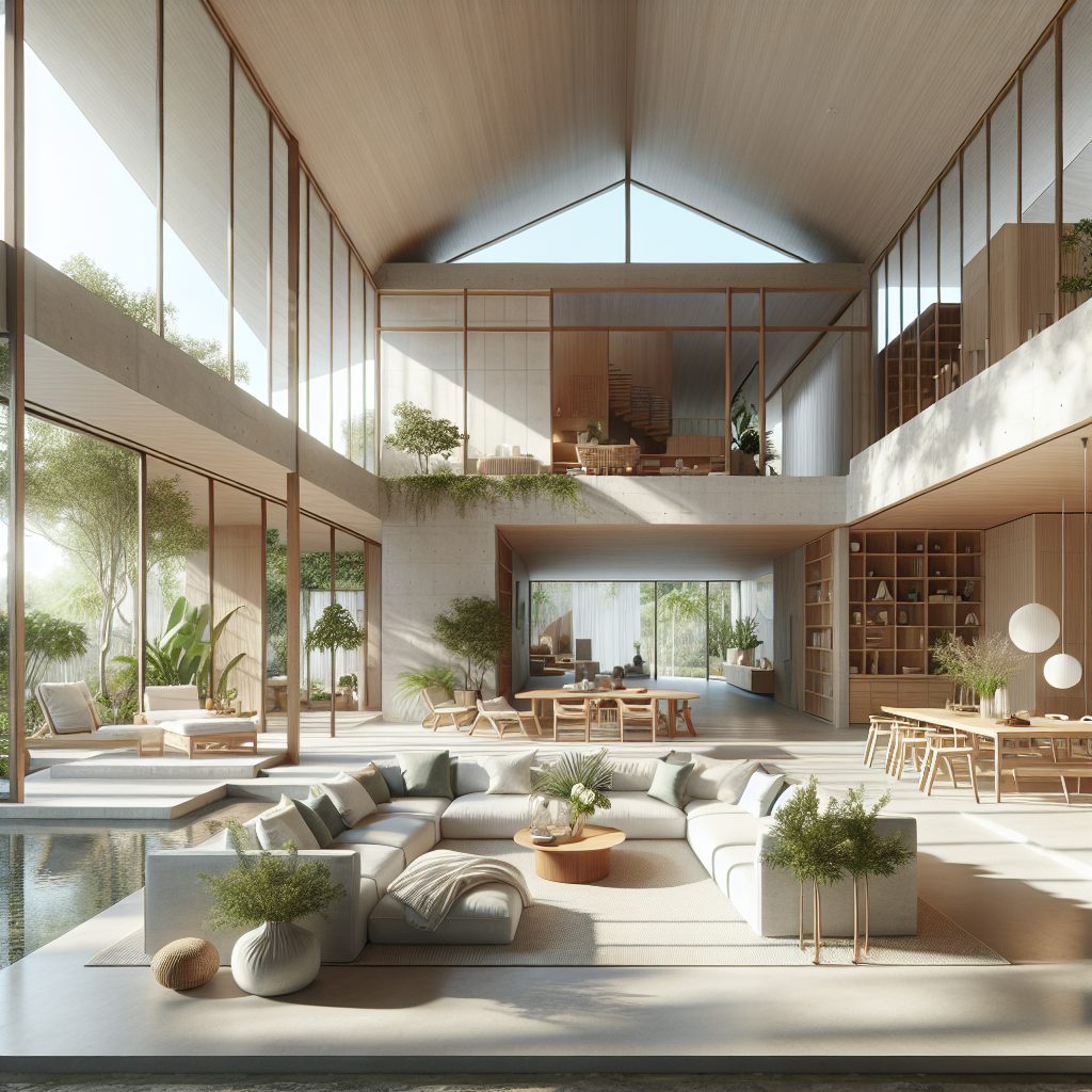 Open Plan Retreat Homes with Airy Interior Flow