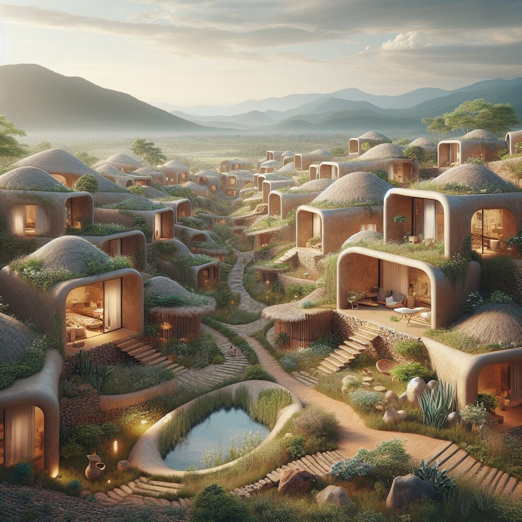 Organic Inspired Villas Built Using Natural Earth Materials
