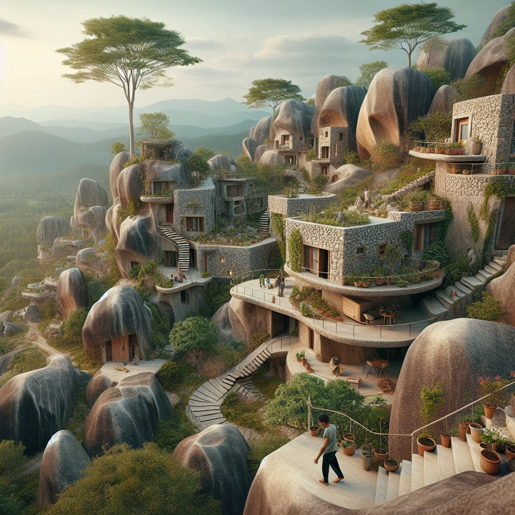 Rock Form Residences Built Seamlessly into Nature
