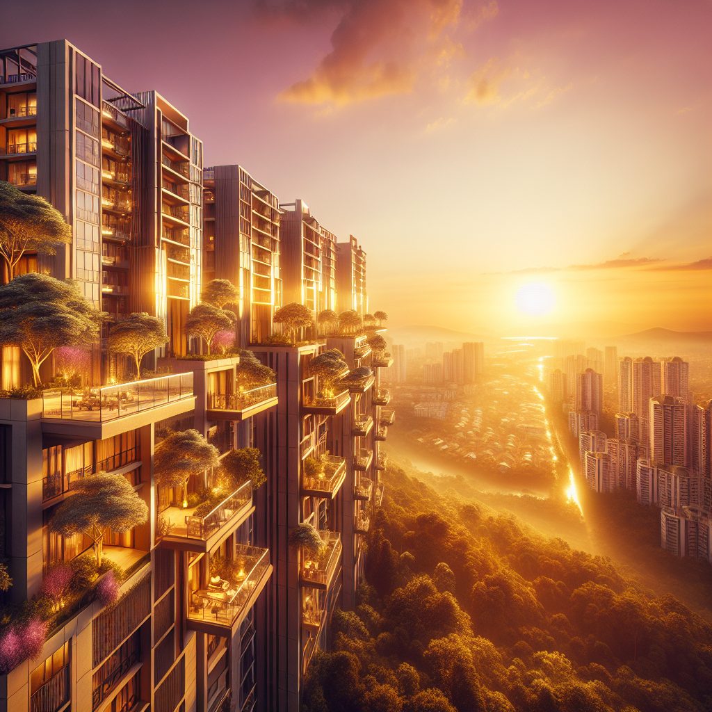 Sunset Facing Elevated Residences Offering Golden Views