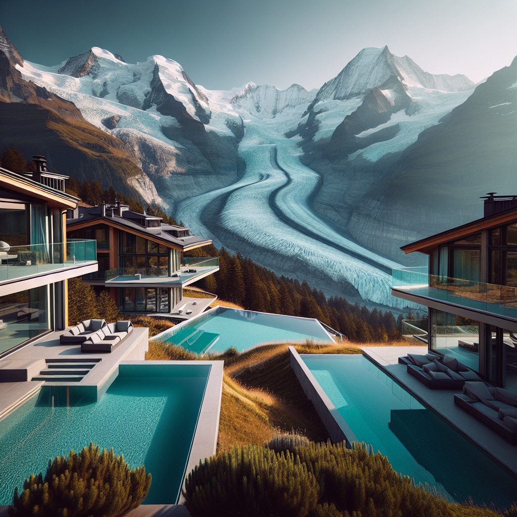 Switzerland Supreme Elite Villas With Infinity Pool Alpine Glacier Retreat