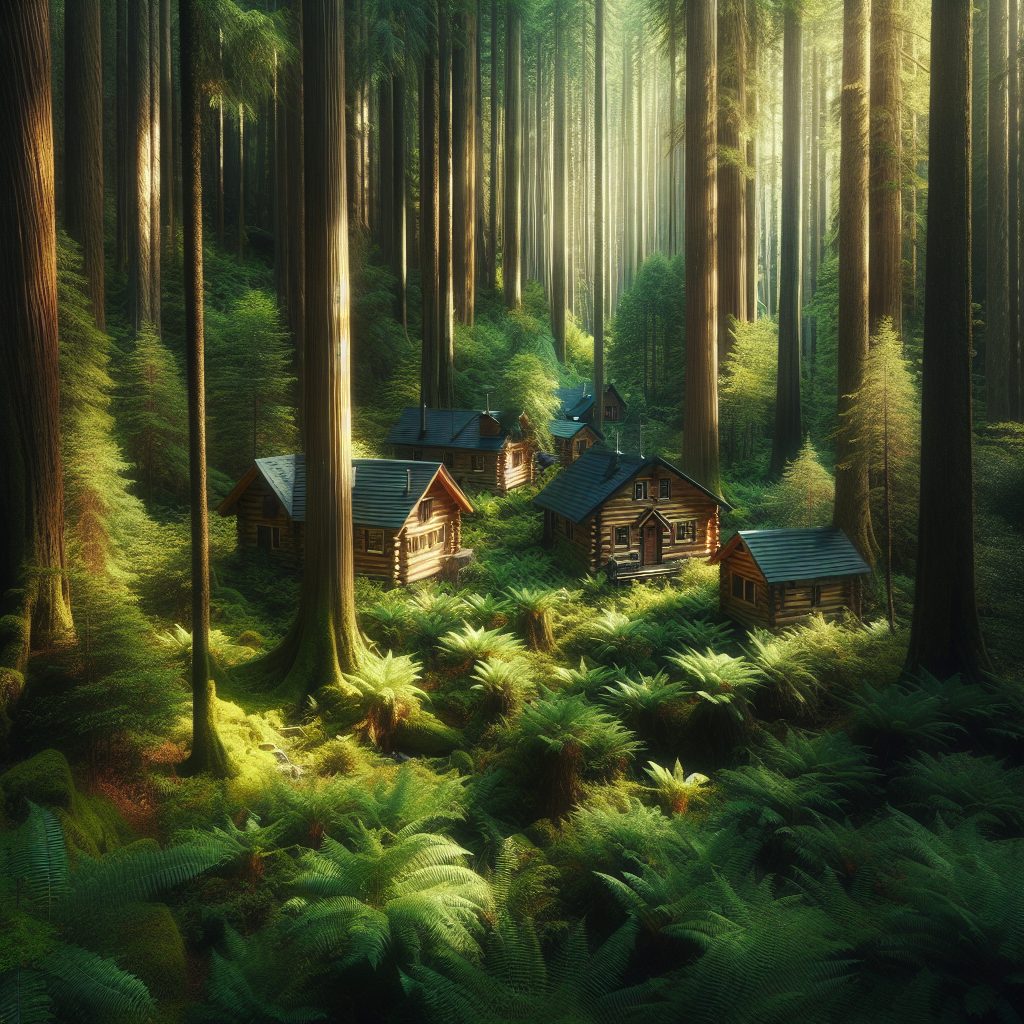 Timber Forest Cabins Hidden Deep Within Nature