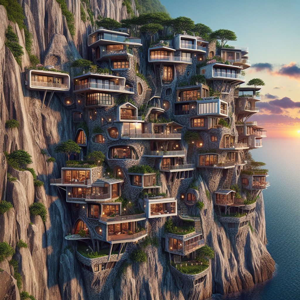 Vertical Cliffside Residences Offering Unique Perspectives