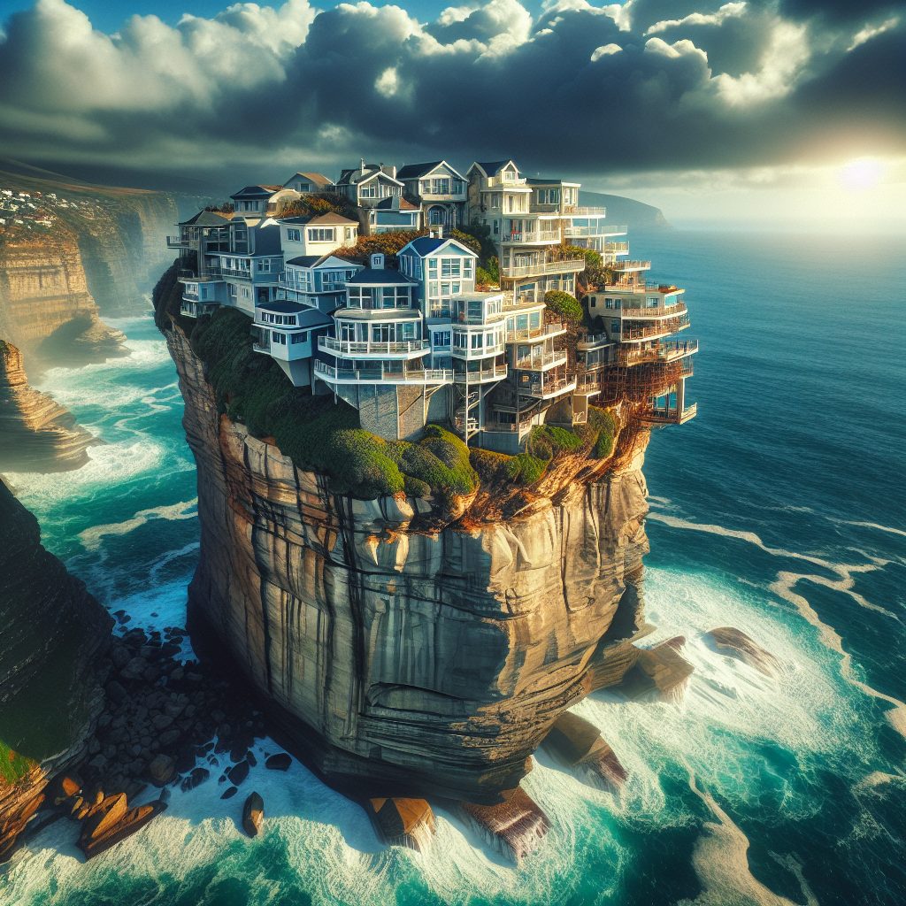 Vertical Ocean Cliff Homes with Dramatic Drop Views