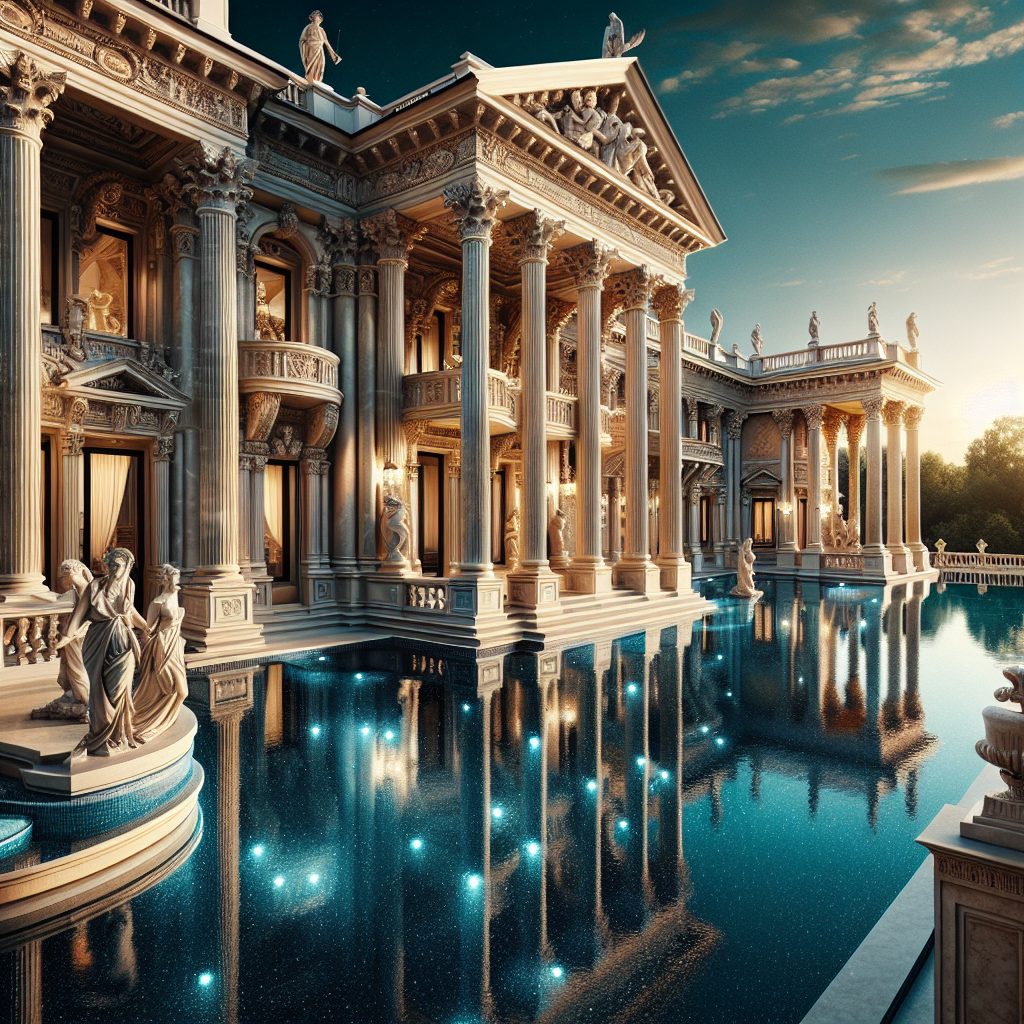 Vienna Supreme Elite Villas With Infinity Pool Classical Architecture Style