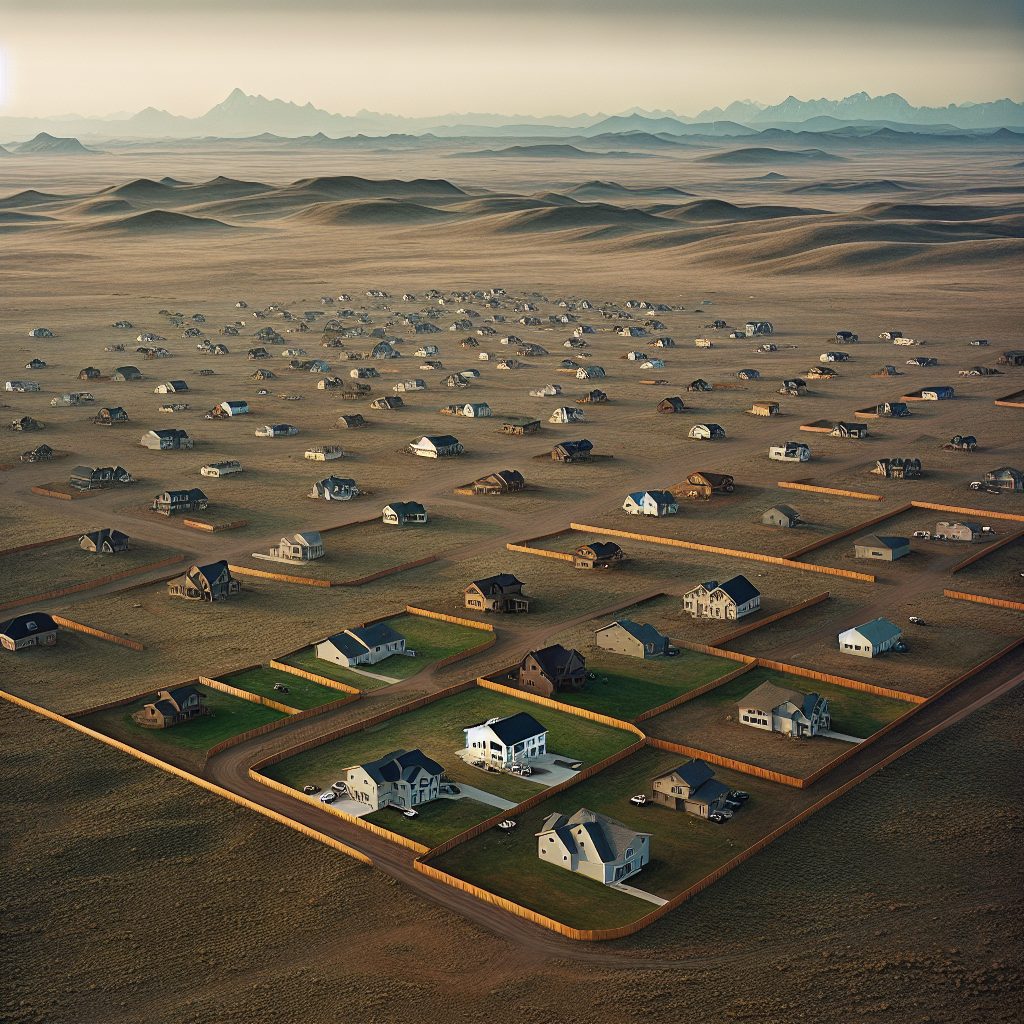 Wide Terrain Residences Surrounded by Open Landscapes